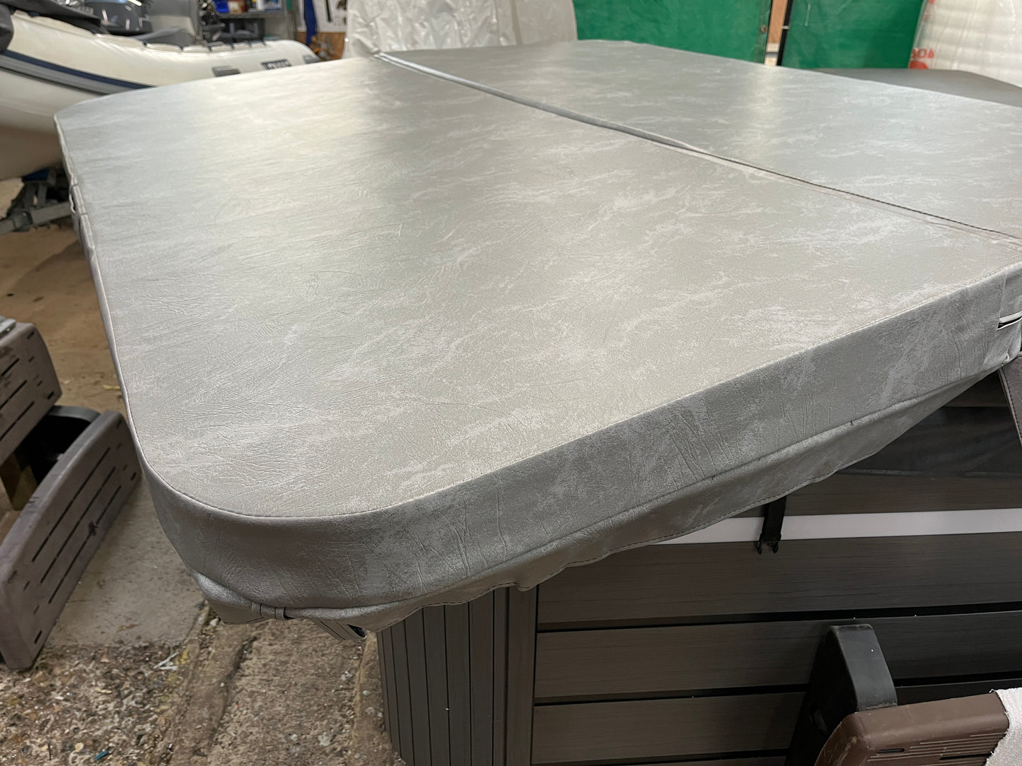 85.5" x 74" Light Grey Cover - CAT20096