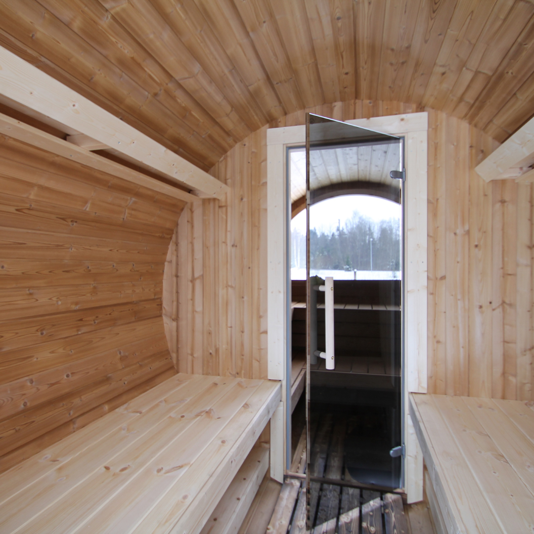Deluxe Barrel Sauna 4.2m