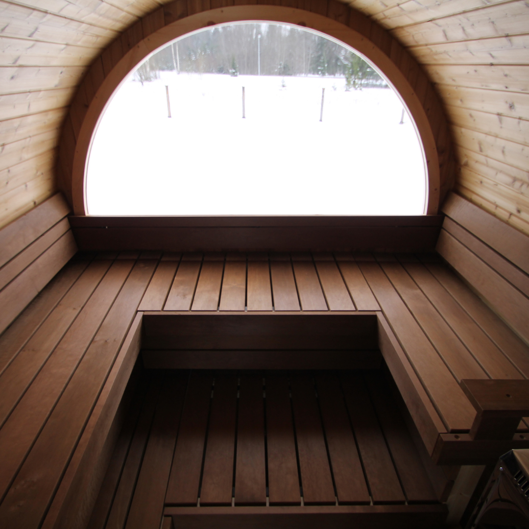 Deluxe Barrel Sauna 4.2m