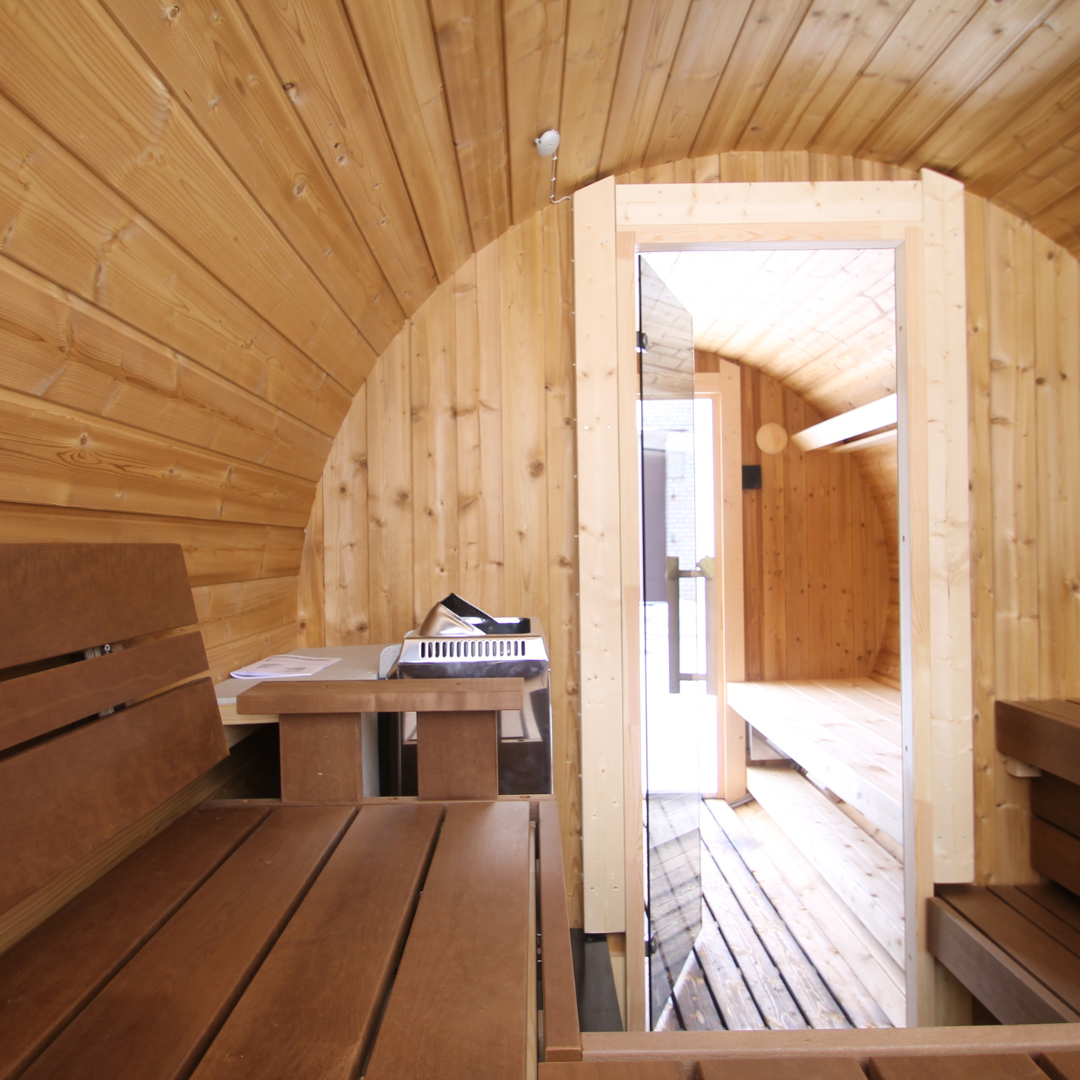 Deluxe Barrel Sauna 4.2m