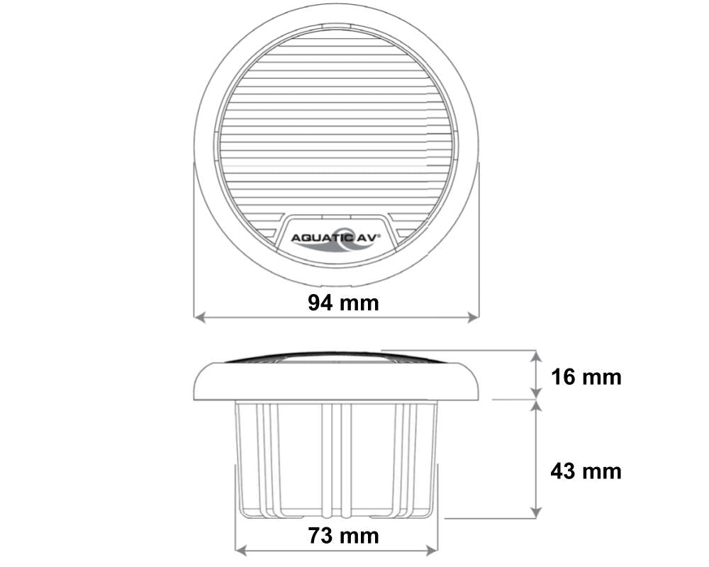 Aquatic AV Speaker - Signature Spas 3 3/4"