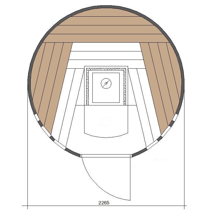 Vertical Sauna 2.3m
