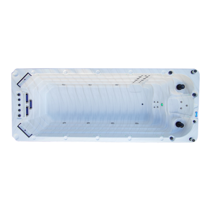 Top view of single temperature swimspa 