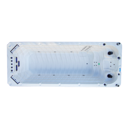 Top view of single temperature swimspa 