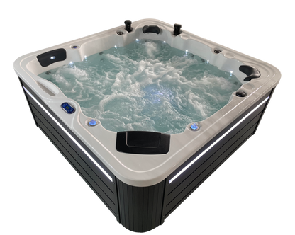 CX-6 Hot Tub with water and lighting