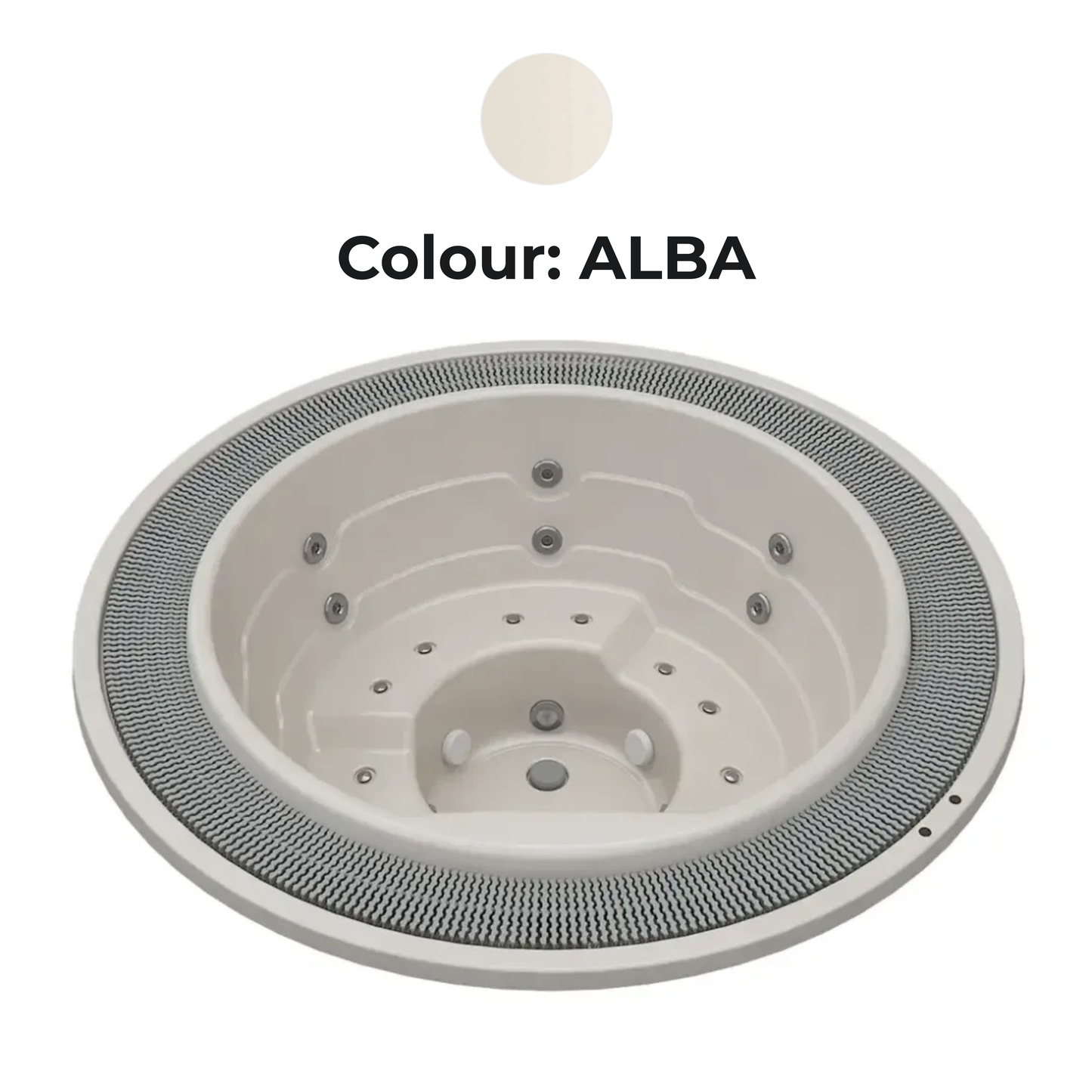 beige colour swatch on commercial hot tub 