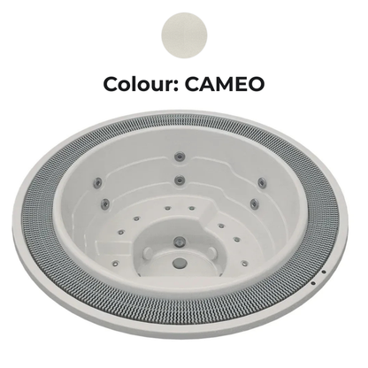 beige grey colour swatch on commercial hot tub 