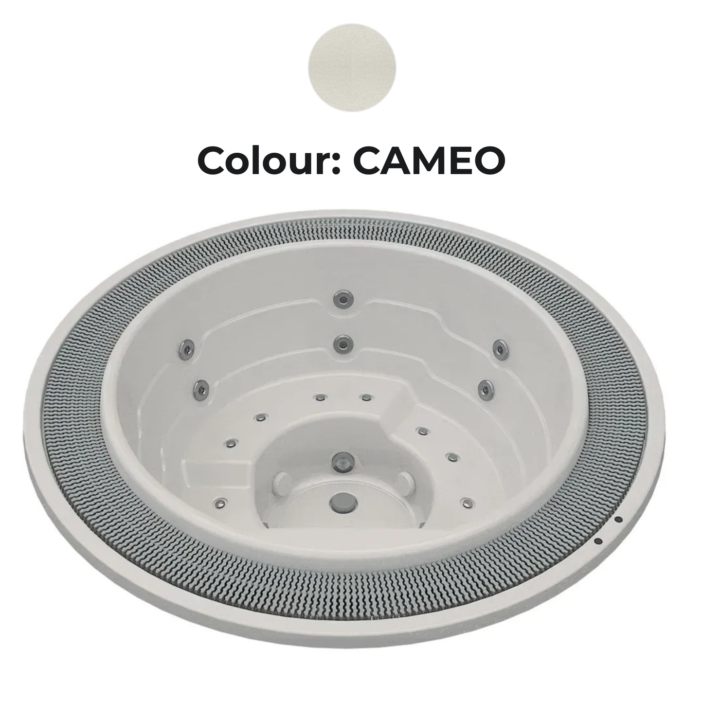 beige grey colour swatch on commercial hot tub 