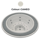 beige grey colour swatch on commercial hot tub 