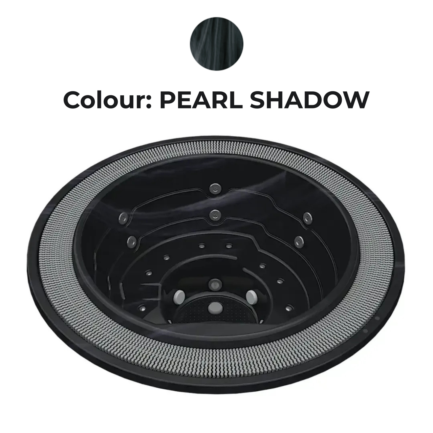 black colour swatch on commercial hot tub 