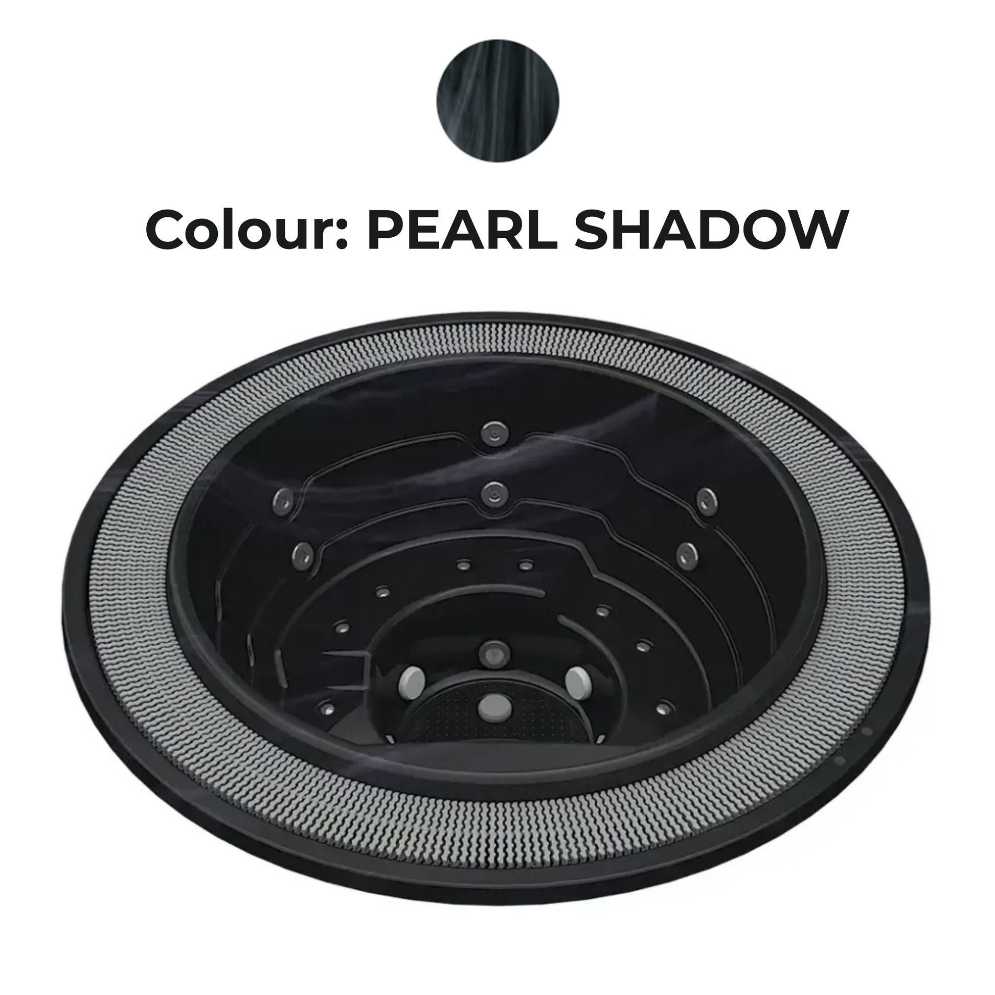 black colour swatch on commercial hot tub 