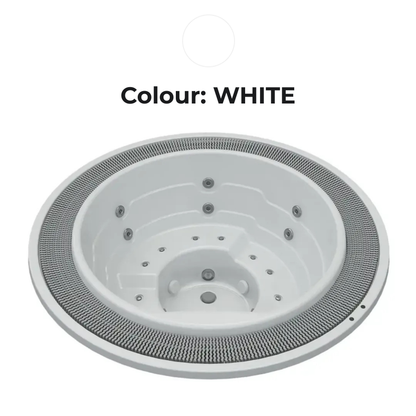 white colour swatch on commercial hot tub 