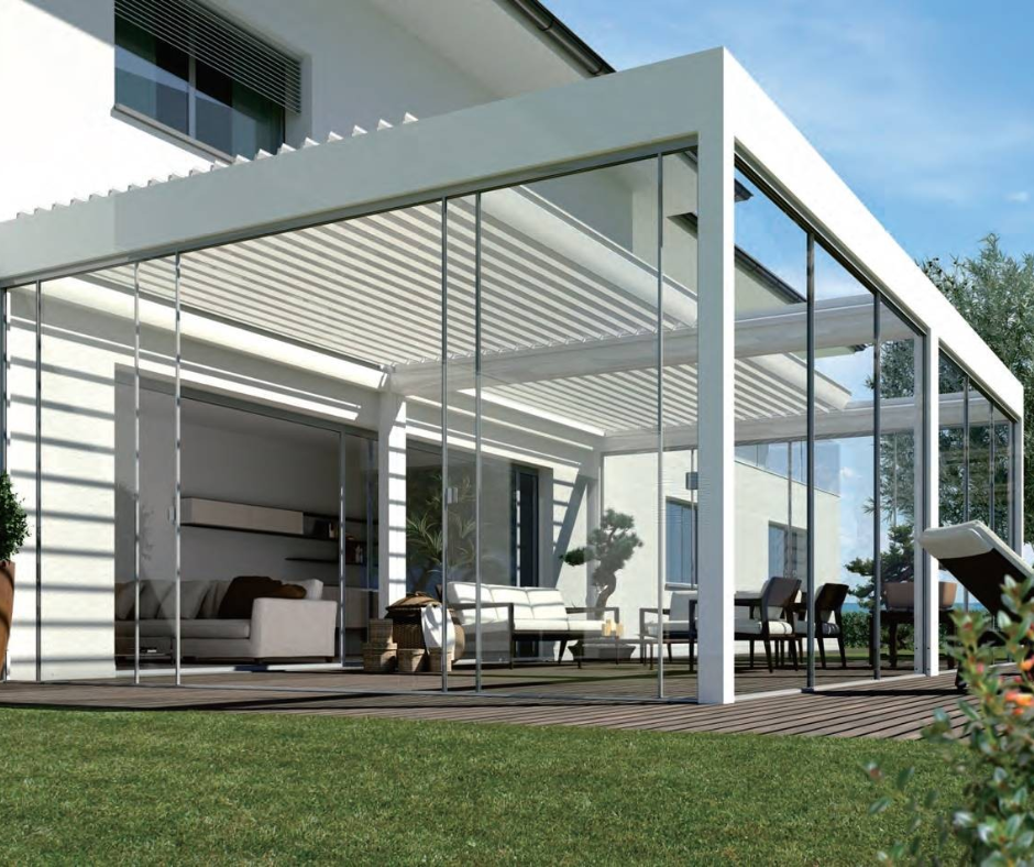 Ez Cover Pergola with glass sides