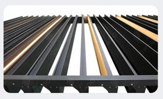 Close up image of pergola louvres