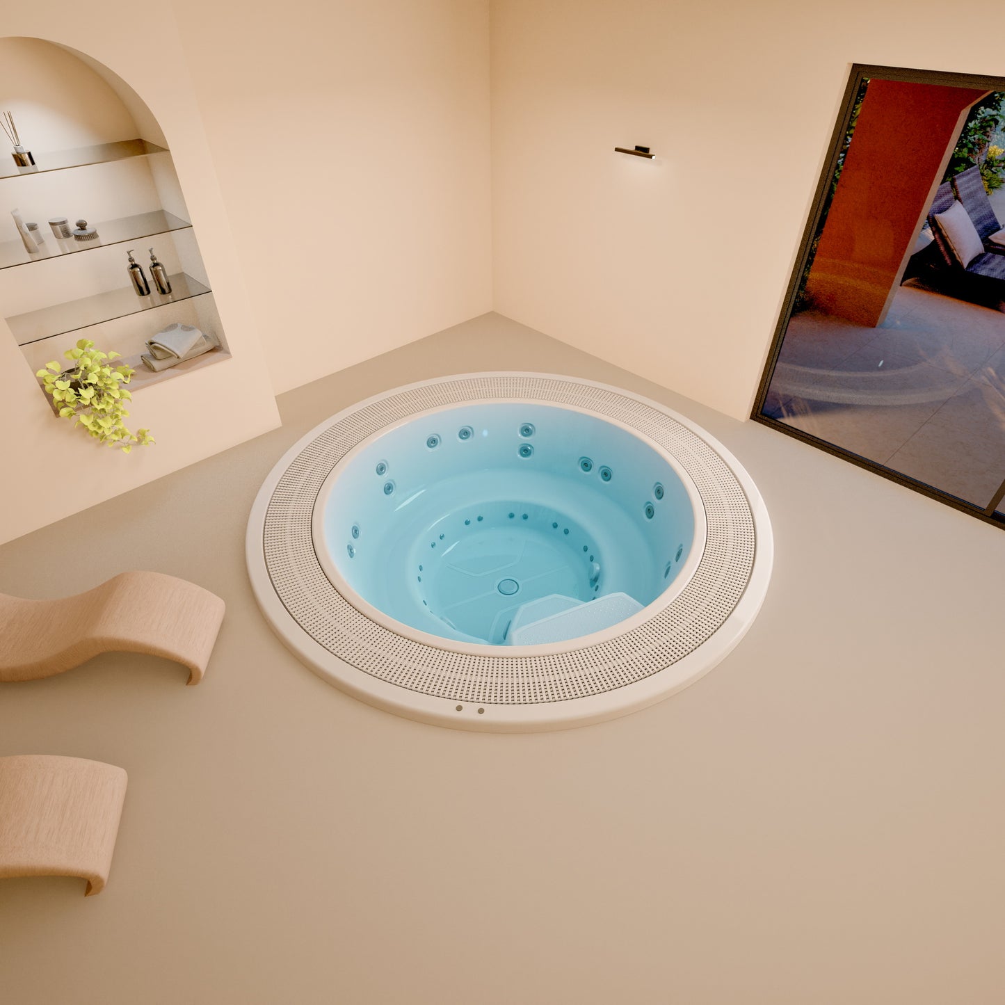 Aquavia Bali Circular Infinity Commercial Hot Tub – 3.0m