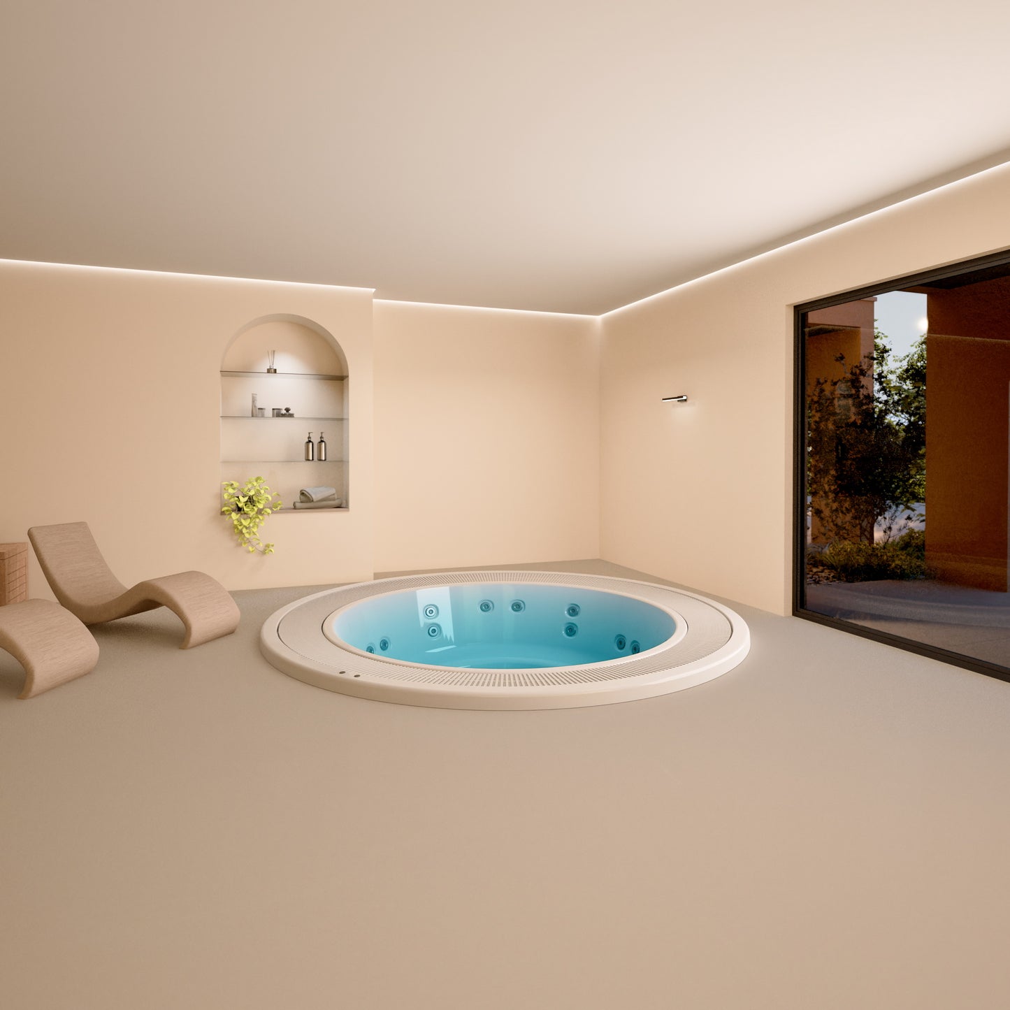 Aquavia Bali Circular Infinity Commercial Hot Tub – 3.0m