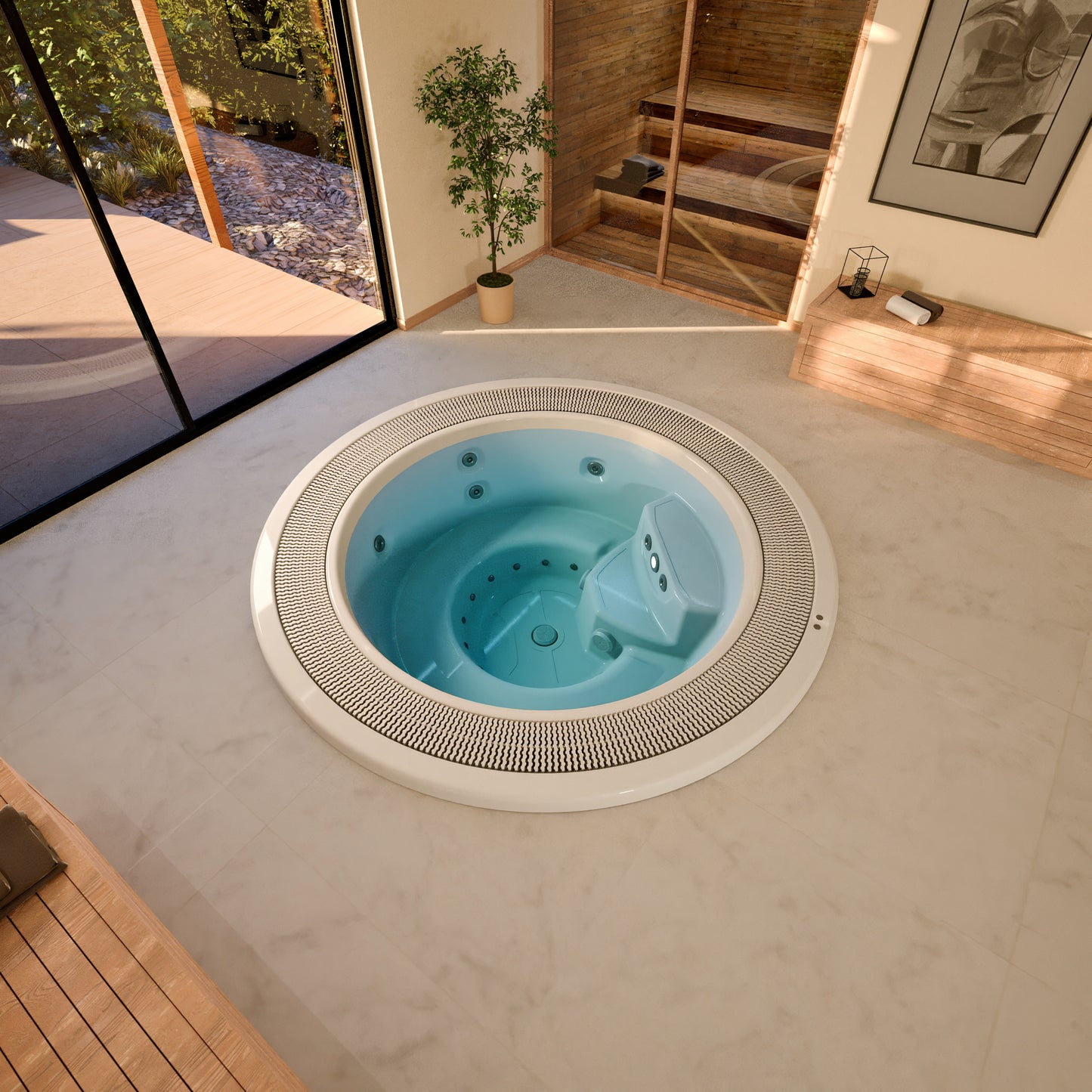 Aquavia Martinique Circular Infinity Commercial Hot Tub – 2.5m