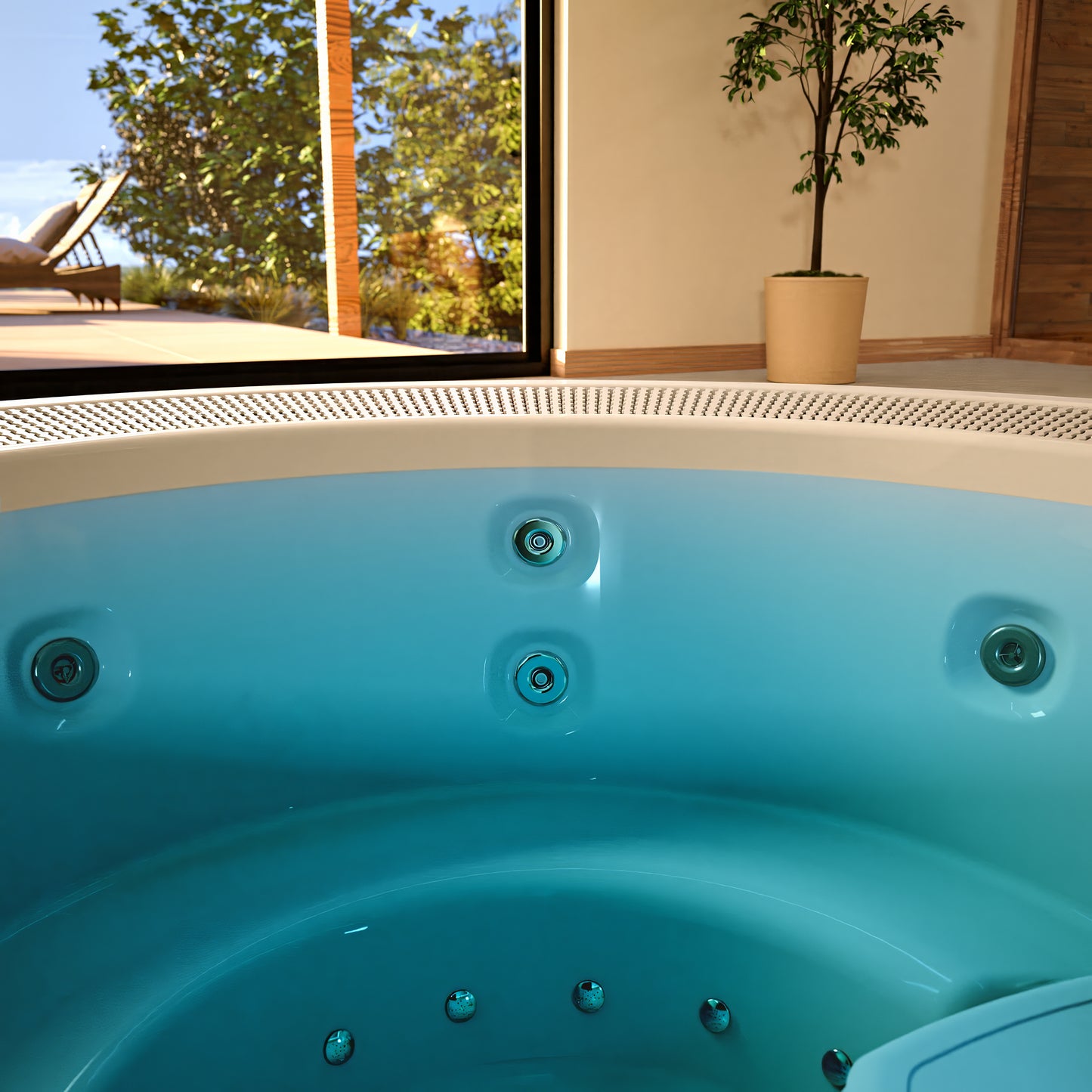 Aquavia Martinique Circular Infinity Commercial Hot Tub – 2.5m