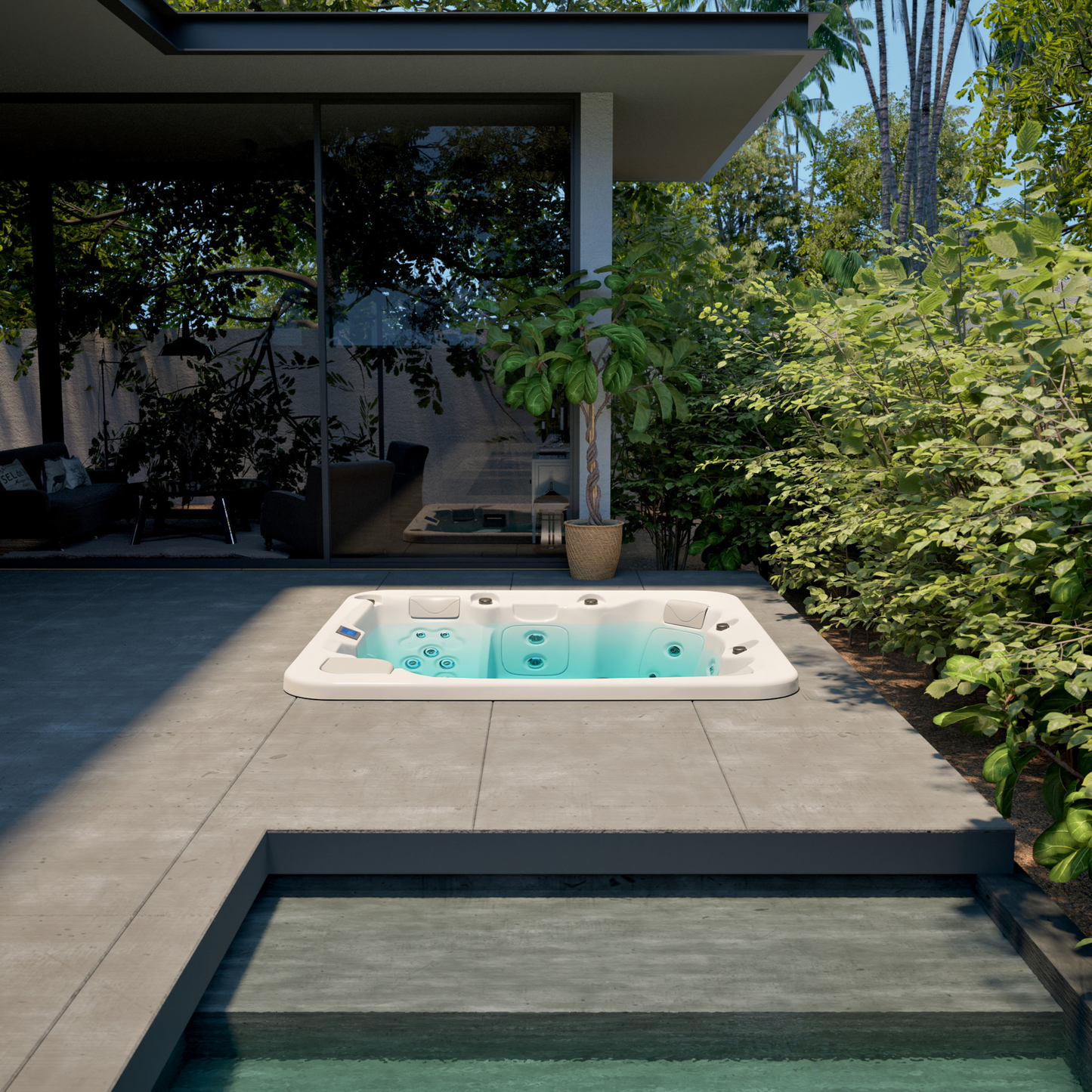Aquavia Mallorca Built-In Commercial Hot Tub - 2.16 x 2.16m
