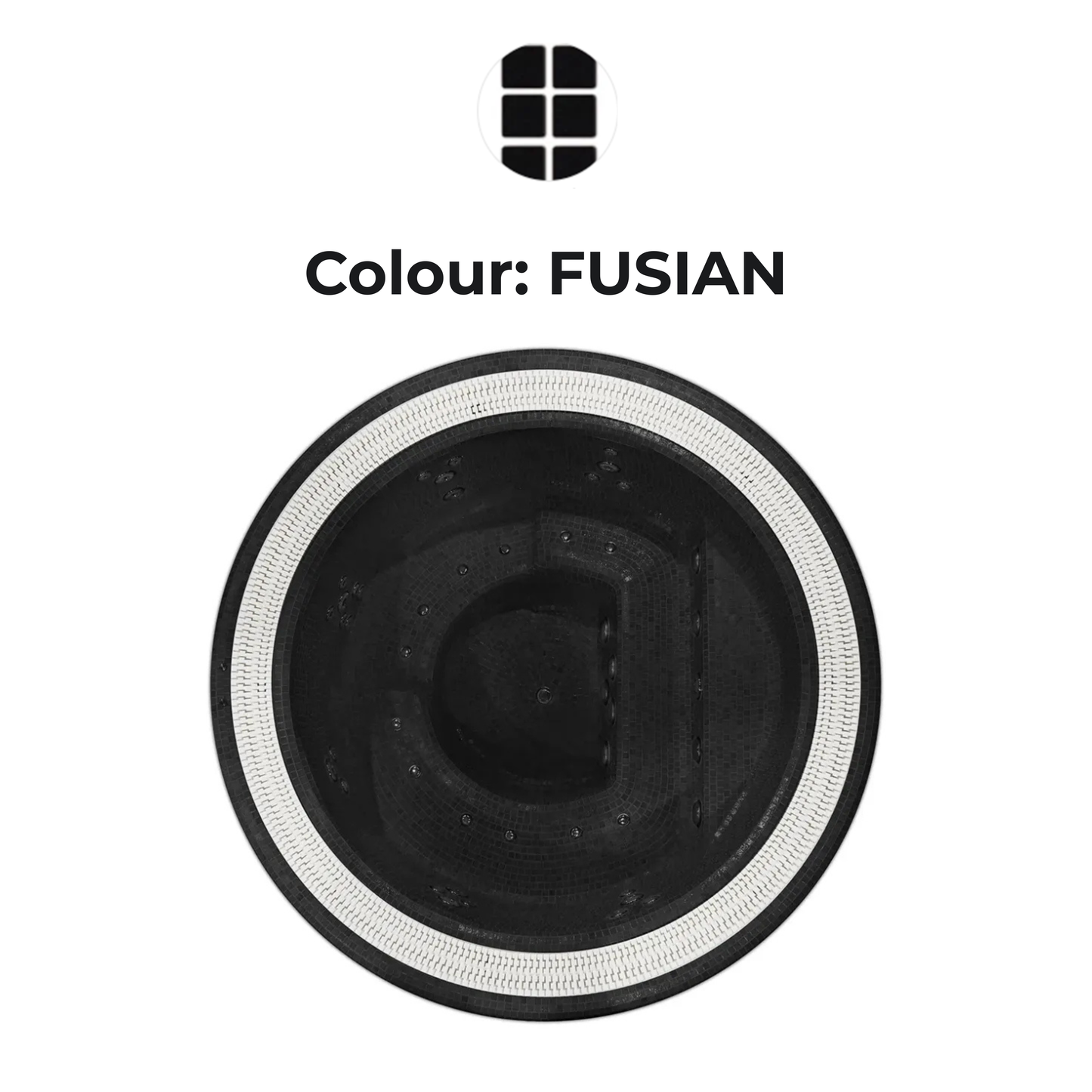 Aquavia Oasis 40 Circular Tiled Mosaic Hot Tub  - 2.5m