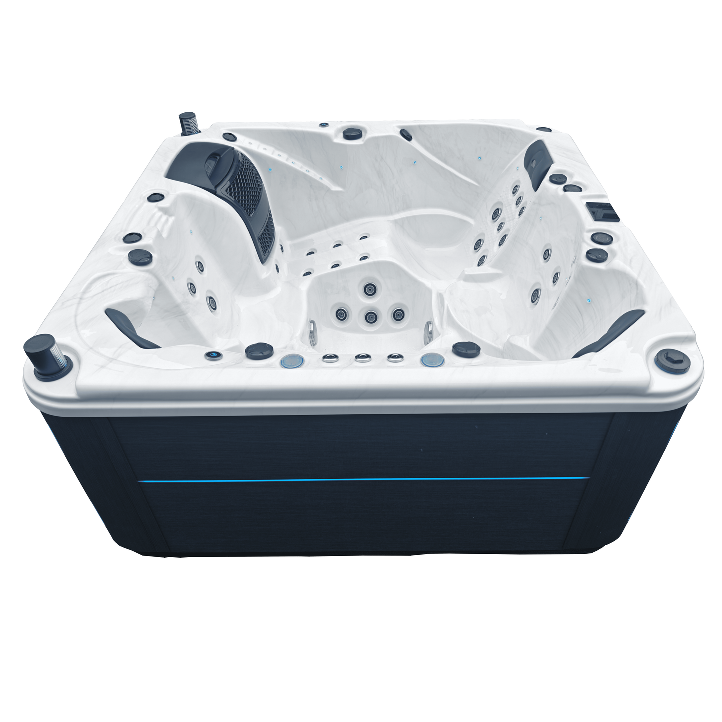 Side view of Orion Hot Tub looking towards the lounger