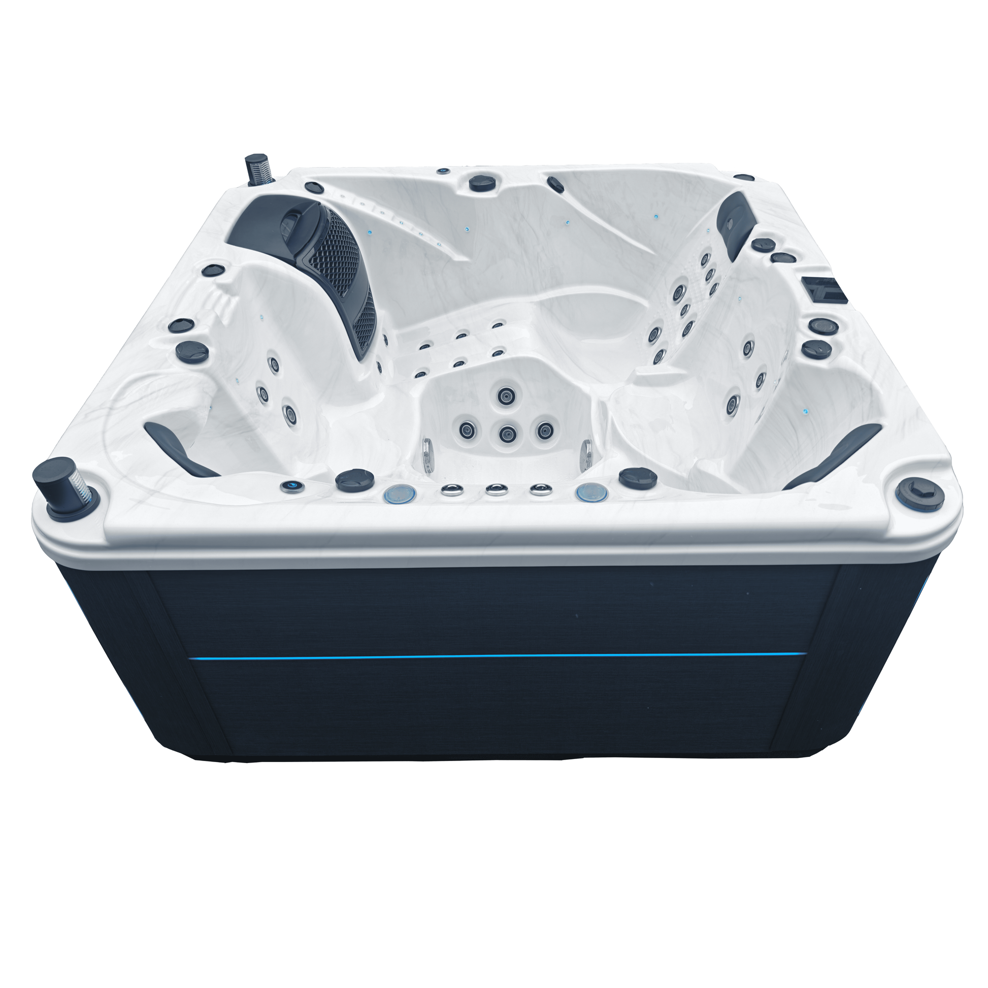 Side view of Orion Hot Tub looking towards the lounger