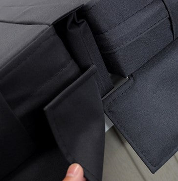 Close up of grey hot tub cover