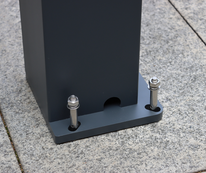 Close up of Pergola feet with bolts