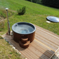 Log Fire Round 220 Hot Tub