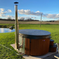Log Fire Round 220 Hot Tub