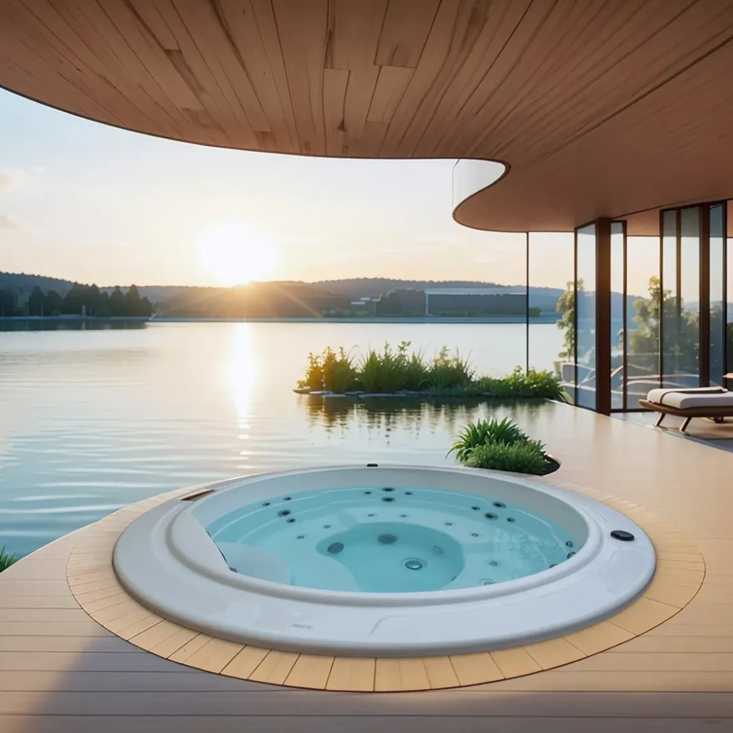 Aquavia Round 2 Built-In Commercial Hot Tub- 2.05m