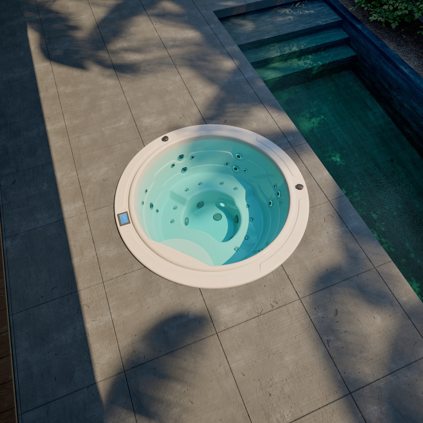 Aquavia Round 2 Built-In Commercial Hot Tub- 2.05m