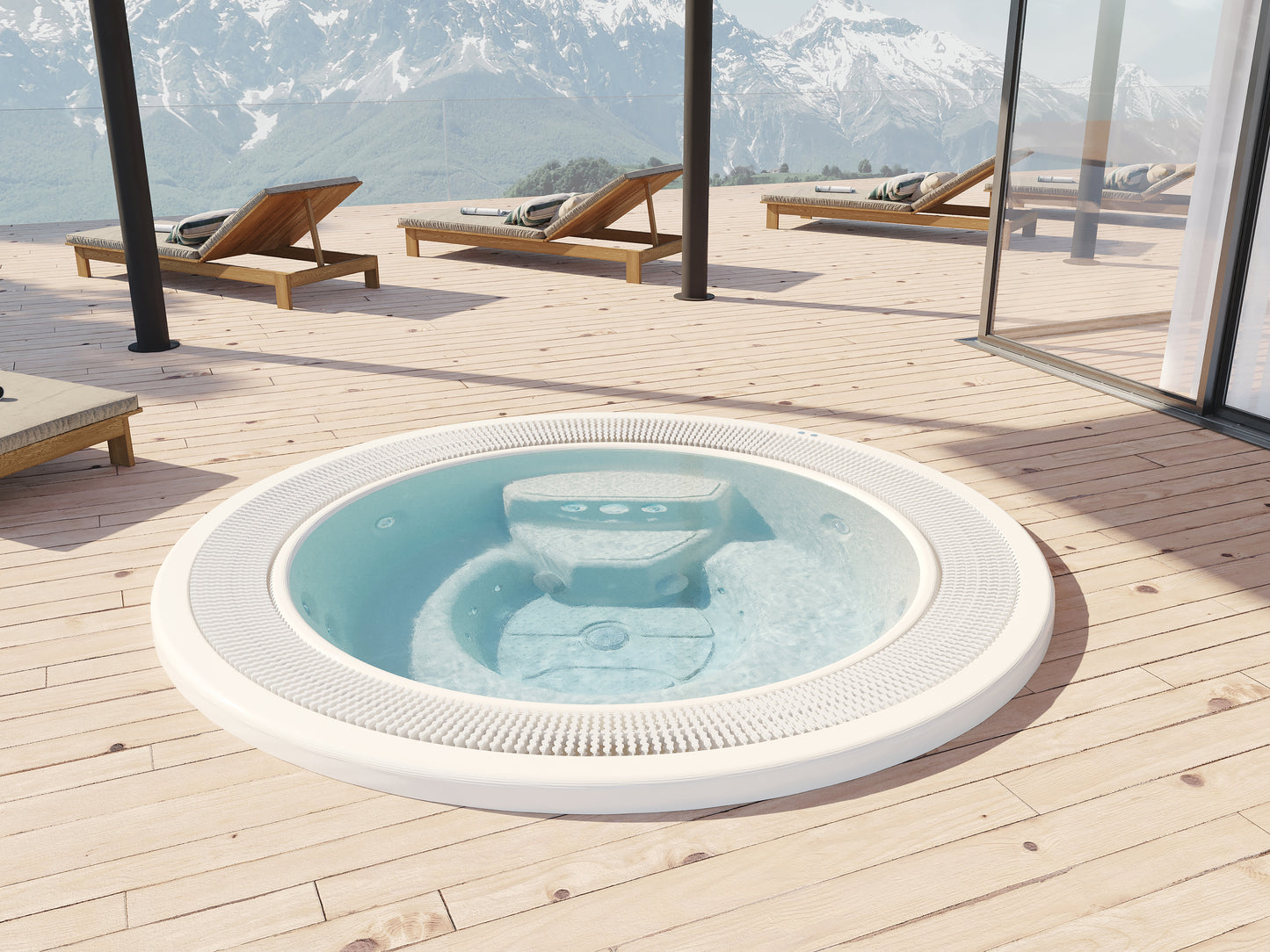 Aquavia Martinique Circular Infinity Commercial Hot Tub – 2.5m