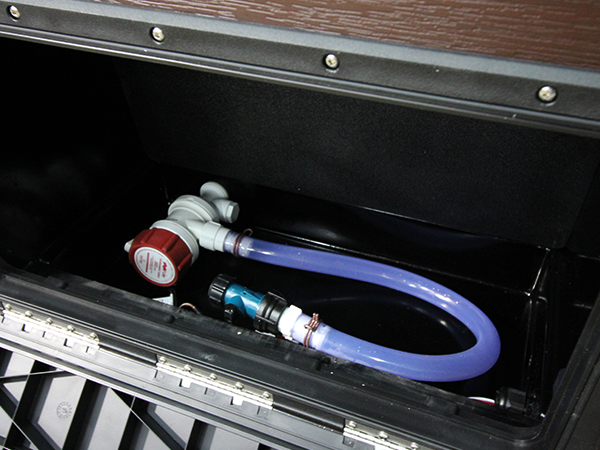 Coast Spas Water vac inside the hot tub 