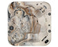 Top view of a hot tub showing tuscan sun acrylic