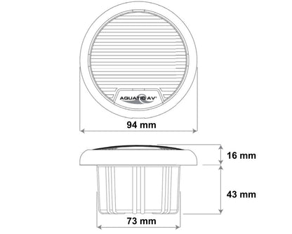 Aquatic AV Speaker - Signature Spas 3 3/4"