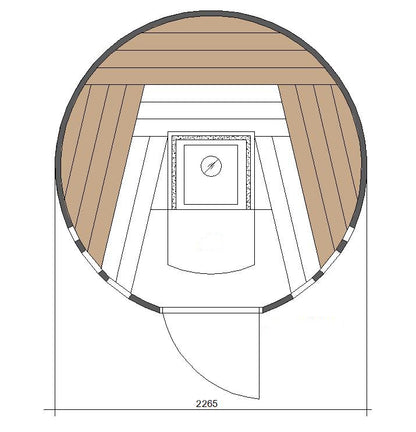 Vertical Sauna 2.3m